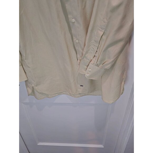 Vintage John W. Nordstrom Men's Beige Long Sleeve Button-Up Shirt Size 16-33 - Picture 9 of 13